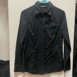 Womens Black button down size S